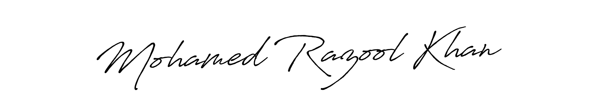 Use a signature maker to create a handwritten signature online. With this signature software, you can design (Antro_Vectra_Bolder) your own signature for name Mohamed Razool Khan. Mohamed Razool Khan signature style 7 images and pictures png