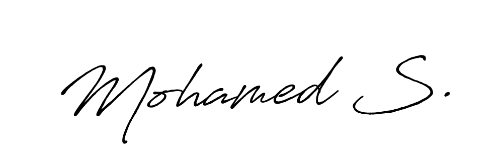 Mohamed S. stylish signature style. Best Handwritten Sign (Antro_Vectra_Bolder) for my name. Handwritten Signature Collection Ideas for my name Mohamed S.. Mohamed S. signature style 7 images and pictures png