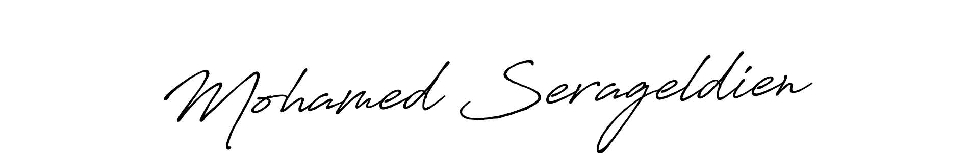 Design your own signature with our free online signature maker. With this signature software, you can create a handwritten (Antro_Vectra_Bolder) signature for name Mohamed Serageldien. Mohamed Serageldien signature style 7 images and pictures png