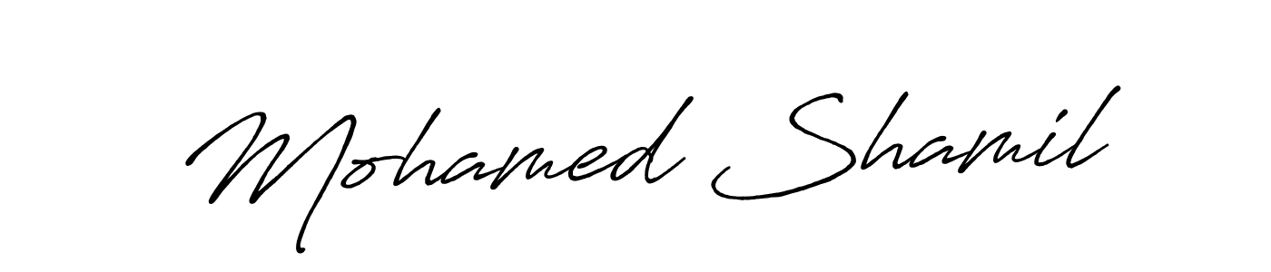 This is the best signature style for the Mohamed Shamil name. Also you like these signature font (Antro_Vectra_Bolder). Mix name signature. Mohamed Shamil signature style 7 images and pictures png