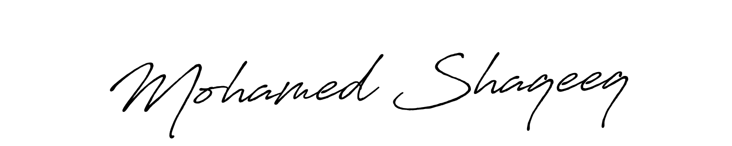 Create a beautiful signature design for name Mohamed Shaqeeq. With this signature (Antro_Vectra_Bolder) fonts, you can make a handwritten signature for free. Mohamed Shaqeeq signature style 7 images and pictures png