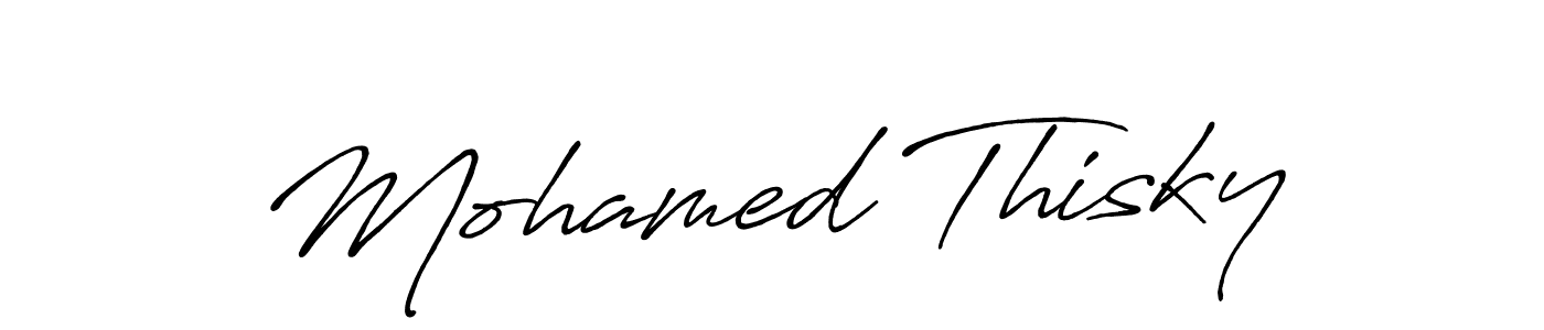 Create a beautiful signature design for name Mohamed Thisky. With this signature (Antro_Vectra_Bolder) fonts, you can make a handwritten signature for free. Mohamed Thisky signature style 7 images and pictures png