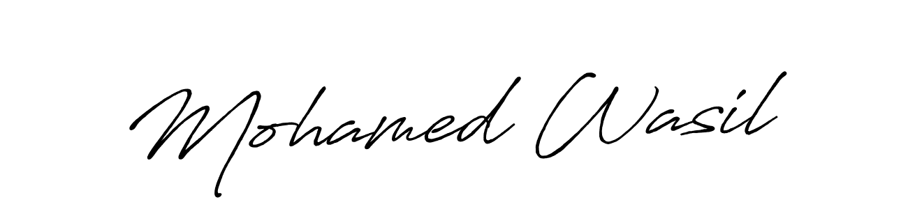 Also we have Mohamed Wasil name is the best signature style. Create professional handwritten signature collection using Antro_Vectra_Bolder autograph style. Mohamed Wasil signature style 7 images and pictures png