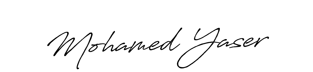 How to make Mohamed Yaser name signature. Use Antro_Vectra_Bolder style for creating short signs online. This is the latest handwritten sign. Mohamed Yaser signature style 7 images and pictures png