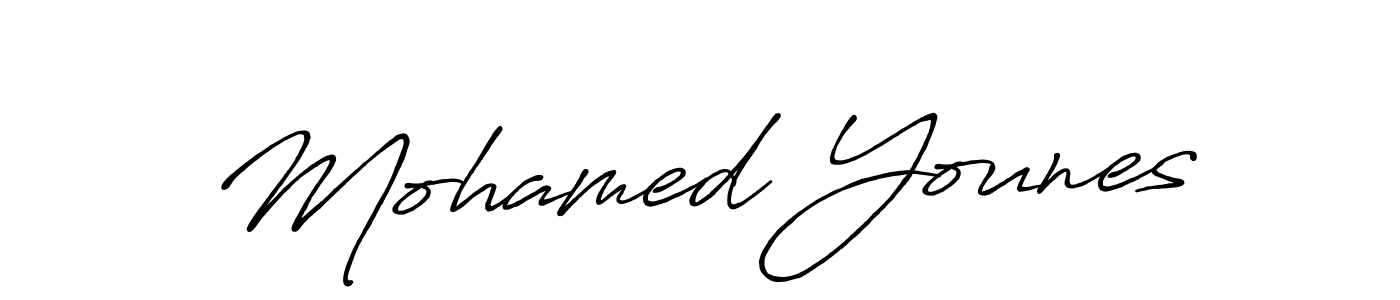 Make a short Mohamed Younes signature style. Manage your documents anywhere anytime using Antro_Vectra_Bolder. Create and add eSignatures, submit forms, share and send files easily. Mohamed Younes signature style 7 images and pictures png