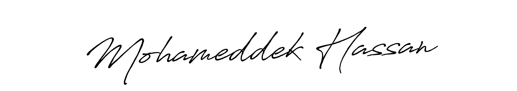 Use a signature maker to create a handwritten signature online. With this signature software, you can design (Antro_Vectra_Bolder) your own signature for name Mohameddek Hassan. Mohameddek Hassan signature style 7 images and pictures png