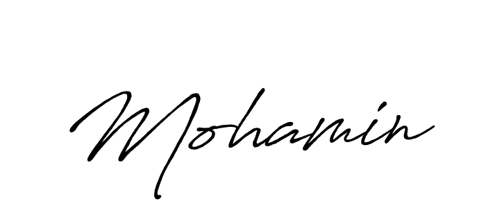 How to make Mohamin signature? Antro_Vectra_Bolder is a professional autograph style. Create handwritten signature for Mohamin name. Mohamin signature style 7 images and pictures png