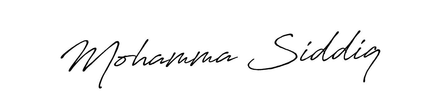 Design your own signature with our free online signature maker. With this signature software, you can create a handwritten (Antro_Vectra_Bolder) signature for name Mohamma Siddiq. Mohamma Siddiq signature style 7 images and pictures png