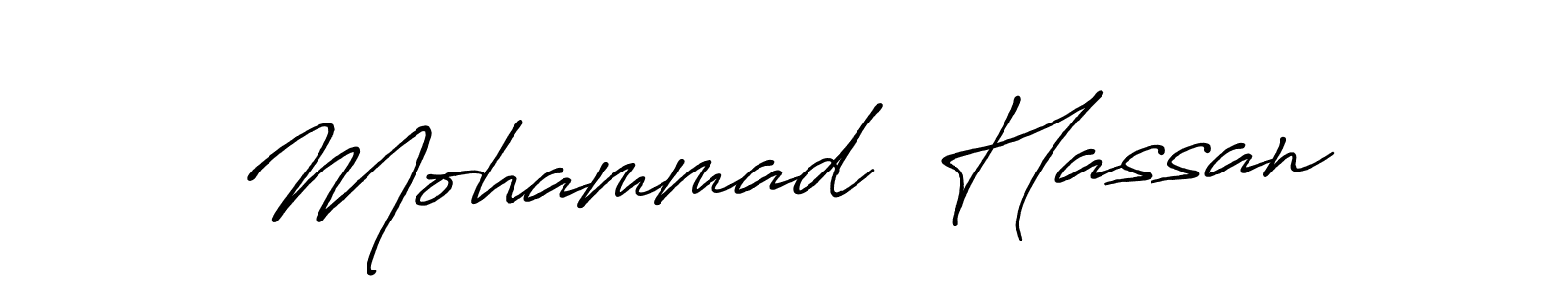 How to make Mohammad  Hassan name signature. Use Antro_Vectra_Bolder style for creating short signs online. This is the latest handwritten sign. Mohammad  Hassan signature style 7 images and pictures png
