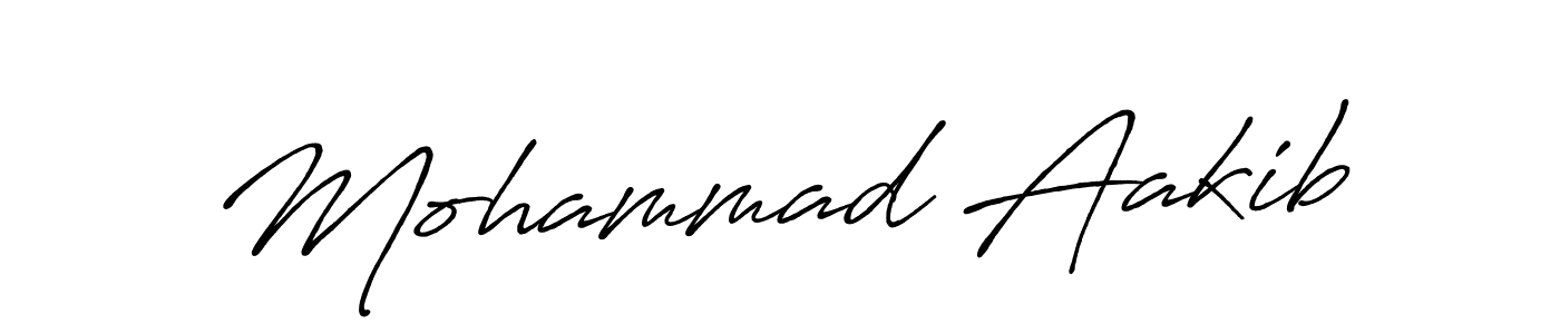 Make a beautiful signature design for name Mohammad Aakib. With this signature (Antro_Vectra_Bolder) style, you can create a handwritten signature for free. Mohammad Aakib signature style 7 images and pictures png