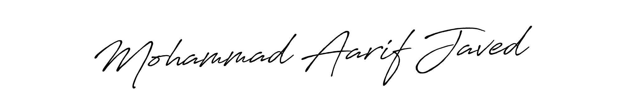 Make a beautiful signature design for name Mohammad Aarif Javed. With this signature (Antro_Vectra_Bolder) style, you can create a handwritten signature for free. Mohammad Aarif Javed signature style 7 images and pictures png