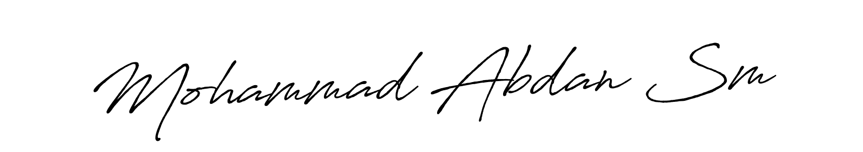 Similarly Antro_Vectra_Bolder is the best handwritten signature design. Signature creator online .You can use it as an online autograph creator for name Mohammad Abdan Sm. Mohammad Abdan Sm signature style 7 images and pictures png