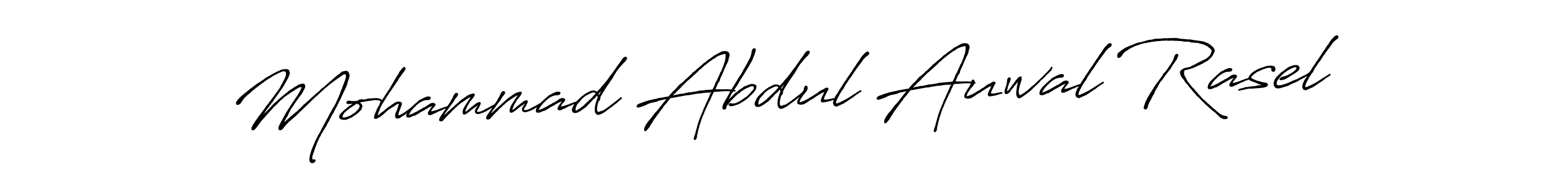 How to make Mohammad Abdul Auwal Rasel name signature. Use Antro_Vectra_Bolder style for creating short signs online. This is the latest handwritten sign. Mohammad Abdul Auwal Rasel signature style 7 images and pictures png