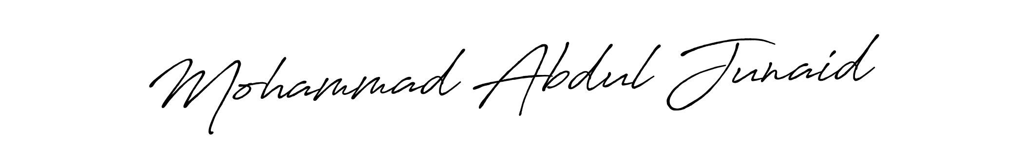 Use a signature maker to create a handwritten signature online. With this signature software, you can design (Antro_Vectra_Bolder) your own signature for name Mohammad Abdul Junaid. Mohammad Abdul Junaid signature style 7 images and pictures png