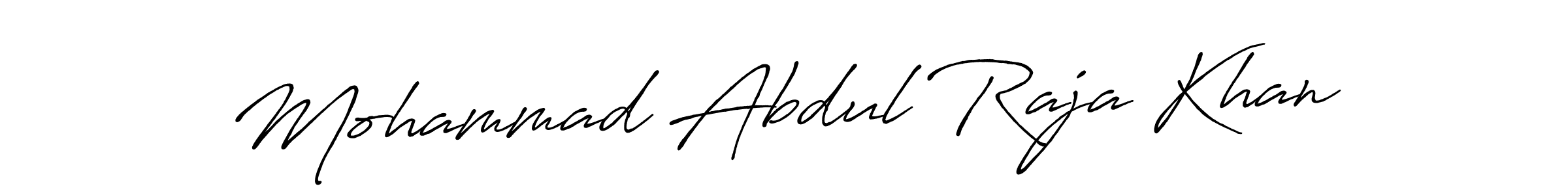 Make a beautiful signature design for name Mohammad Abdul Raja Khan. With this signature (Antro_Vectra_Bolder) style, you can create a handwritten signature for free. Mohammad Abdul Raja Khan signature style 7 images and pictures png