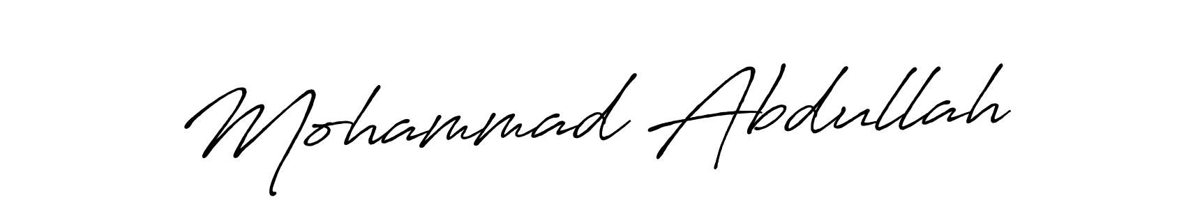 Mohammad Abdullah stylish signature style. Best Handwritten Sign (Antro_Vectra_Bolder) for my name. Handwritten Signature Collection Ideas for my name Mohammad Abdullah. Mohammad Abdullah signature style 7 images and pictures png