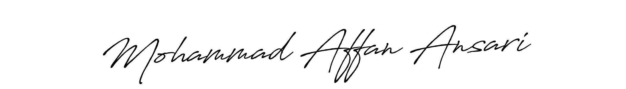 Antro_Vectra_Bolder is a professional signature style that is perfect for those who want to add a touch of class to their signature. It is also a great choice for those who want to make their signature more unique. Get Mohammad Affan Ansari name to fancy signature for free. Mohammad Affan Ansari signature style 7 images and pictures png