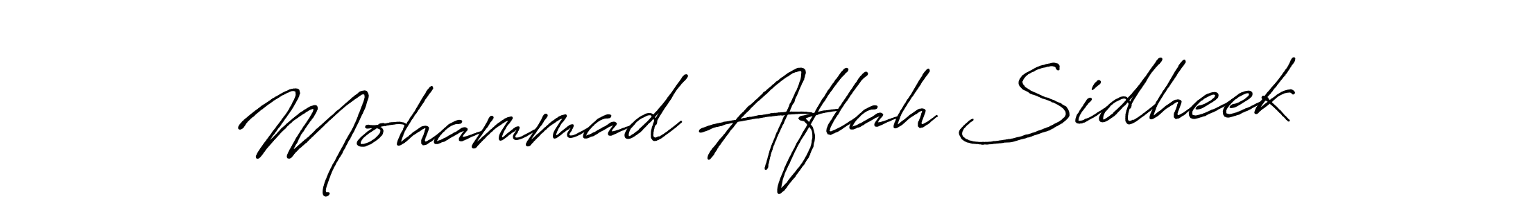 Make a beautiful signature design for name Mohammad Aflah Sidheek. With this signature (Antro_Vectra_Bolder) style, you can create a handwritten signature for free. Mohammad Aflah Sidheek signature style 7 images and pictures png