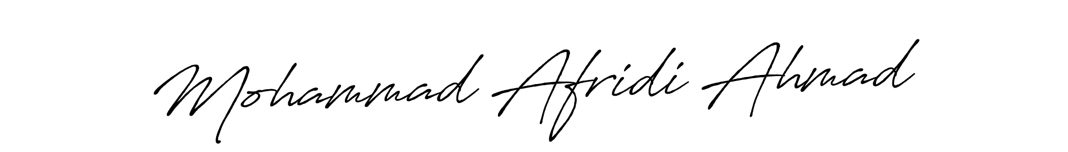 Make a beautiful signature design for name Mohammad Afridi Ahmad. With this signature (Antro_Vectra_Bolder) style, you can create a handwritten signature for free. Mohammad Afridi Ahmad signature style 7 images and pictures png