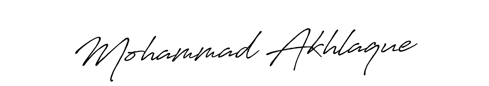 Mohammad Akhlaque stylish signature style. Best Handwritten Sign (Antro_Vectra_Bolder) for my name. Handwritten Signature Collection Ideas for my name Mohammad Akhlaque. Mohammad Akhlaque signature style 7 images and pictures png