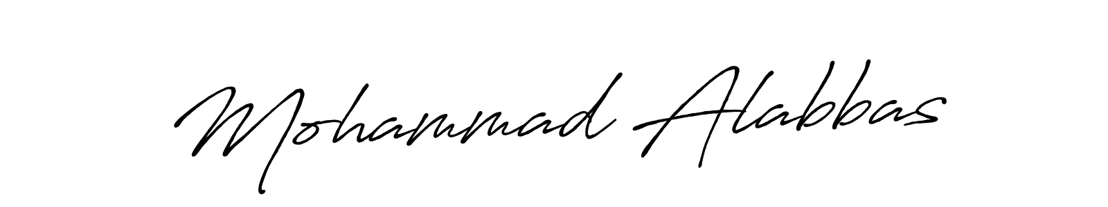 Make a beautiful signature design for name Mohammad Alabbas. With this signature (Antro_Vectra_Bolder) style, you can create a handwritten signature for free. Mohammad Alabbas signature style 7 images and pictures png