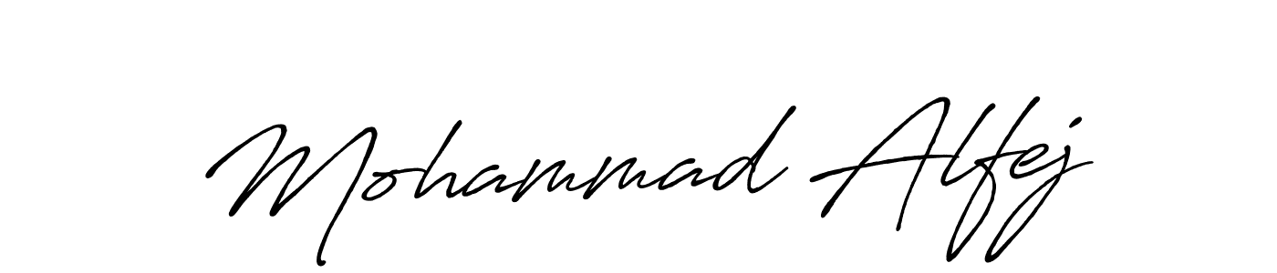 Mohammad Alfej stylish signature style. Best Handwritten Sign (Antro_Vectra_Bolder) for my name. Handwritten Signature Collection Ideas for my name Mohammad Alfej. Mohammad Alfej signature style 7 images and pictures png