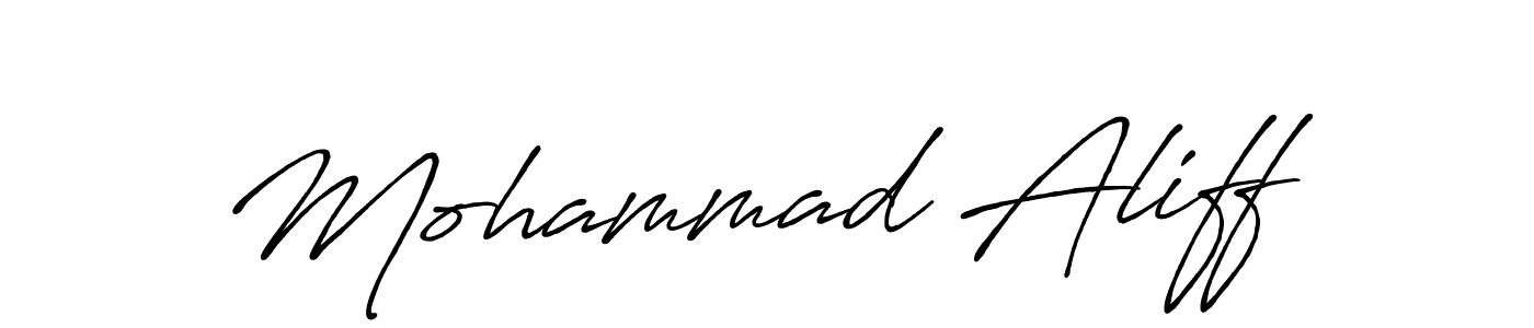 Make a short Mohammad Aliff signature style. Manage your documents anywhere anytime using Antro_Vectra_Bolder. Create and add eSignatures, submit forms, share and send files easily. Mohammad Aliff signature style 7 images and pictures png