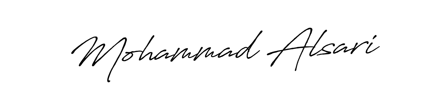 Design your own signature with our free online signature maker. With this signature software, you can create a handwritten (Antro_Vectra_Bolder) signature for name Mohammad Alsari. Mohammad Alsari signature style 7 images and pictures png