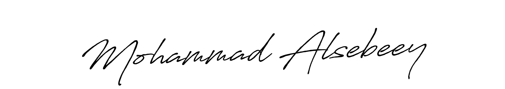 Design your own signature with our free online signature maker. With this signature software, you can create a handwritten (Antro_Vectra_Bolder) signature for name Mohammad Alsebeey. Mohammad Alsebeey signature style 7 images and pictures png