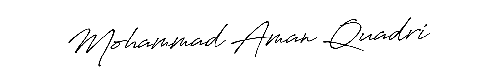 Design your own signature with our free online signature maker. With this signature software, you can create a handwritten (Antro_Vectra_Bolder) signature for name Mohammad Aman Quadri. Mohammad Aman Quadri signature style 7 images and pictures png