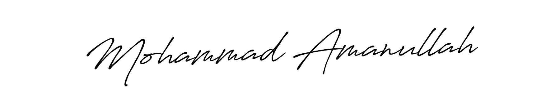 Design your own signature with our free online signature maker. With this signature software, you can create a handwritten (Antro_Vectra_Bolder) signature for name Mohammad Amanullah. Mohammad Amanullah signature style 7 images and pictures png