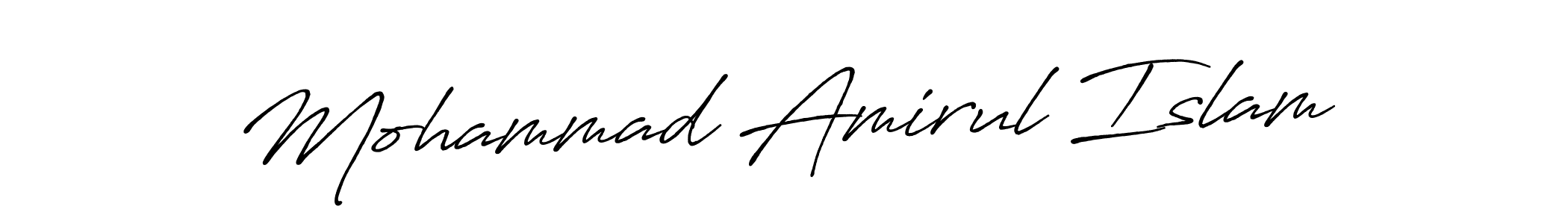 The best way (Antro_Vectra_Bolder) to make a short signature is to pick only two or three words in your name. The name Mohammad Amirul Islam include a total of six letters. For converting this name. Mohammad Amirul Islam signature style 7 images and pictures png