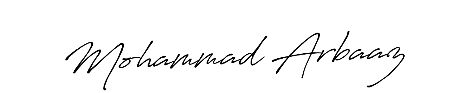 Also we have Mohammad Arbaaz name is the best signature style. Create professional handwritten signature collection using Antro_Vectra_Bolder autograph style. Mohammad Arbaaz signature style 7 images and pictures png