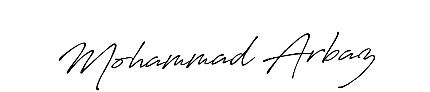 Create a beautiful signature design for name Mohammad Arbaz. With this signature (Antro_Vectra_Bolder) fonts, you can make a handwritten signature for free. Mohammad Arbaz signature style 7 images and pictures png