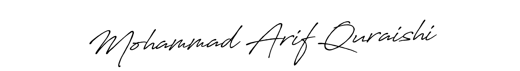 Create a beautiful signature design for name Mohammad Arif Quraishi. With this signature (Antro_Vectra_Bolder) fonts, you can make a handwritten signature for free. Mohammad Arif Quraishi signature style 7 images and pictures png