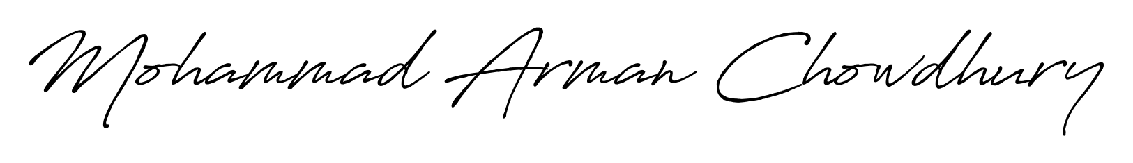 Master the art of signing with Mohammad Arman Chowdhury written in fluent Antro_Vectra_Bolder script. A great template to practice and refine your handwriting. Mohammad Arman Chowdhury signature style 7 images and pictures png
