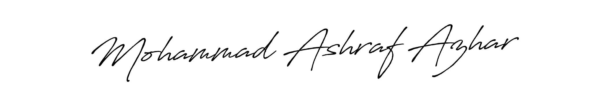 How to make Mohammad Ashraf Azhar name signature. Use Antro_Vectra_Bolder style for creating short signs online. This is the latest handwritten sign. Mohammad Ashraf Azhar signature style 7 images and pictures png
