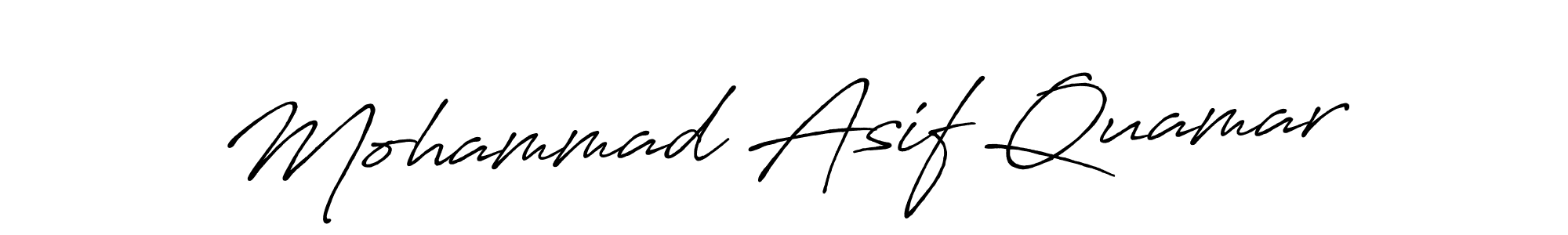 How to make Mohammad Asif Quamar name signature. Use Antro_Vectra_Bolder style for creating short signs online. This is the latest handwritten sign. Mohammad Asif Quamar signature style 7 images and pictures png