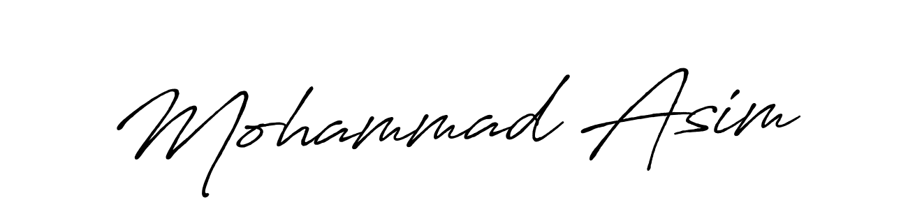 Create a beautiful signature design for name Mohammad Asim. With this signature (Antro_Vectra_Bolder) fonts, you can make a handwritten signature for free. Mohammad Asim signature style 7 images and pictures png