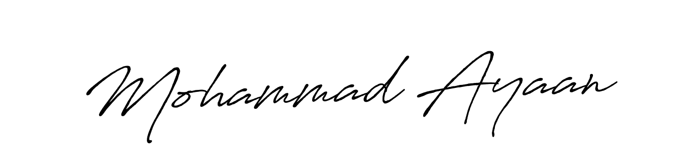 Mohammad Ayaan stylish signature style. Best Handwritten Sign (Antro_Vectra_Bolder) for my name. Handwritten Signature Collection Ideas for my name Mohammad Ayaan. Mohammad Ayaan signature style 7 images and pictures png