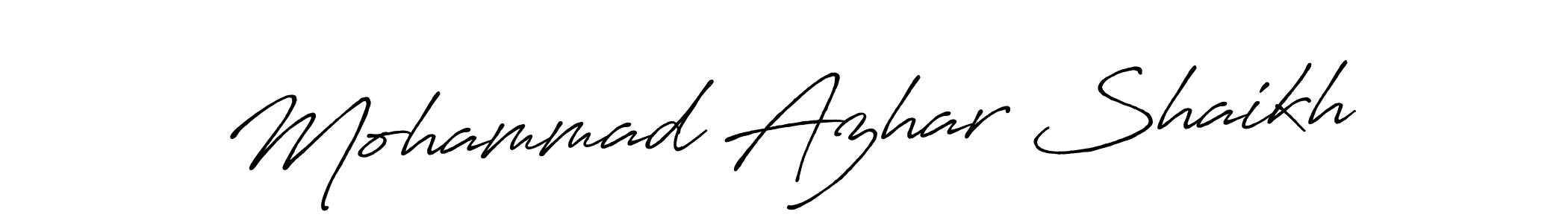 Also You can easily find your signature by using the search form. We will create Mohammad Azhar Shaikh name handwritten signature images for you free of cost using Antro_Vectra_Bolder sign style. Mohammad Azhar Shaikh signature style 7 images and pictures png