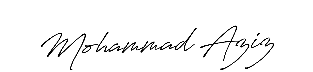 Make a short Mohammad Aziz signature style. Manage your documents anywhere anytime using Antro_Vectra_Bolder. Create and add eSignatures, submit forms, share and send files easily. Mohammad Aziz signature style 7 images and pictures png
