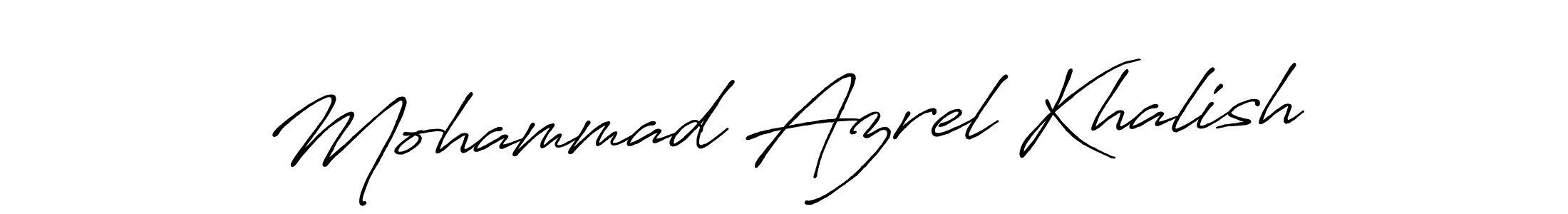 This is the best signature style for the Mohammad Azrel Khalish name. Also you like these signature font (Antro_Vectra_Bolder). Mix name signature. Mohammad Azrel Khalish signature style 7 images and pictures png