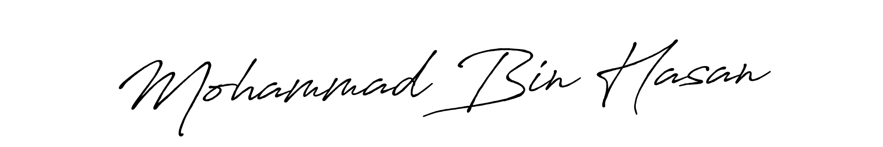 Mohammad Bin Hasan stylish signature style. Best Handwritten Sign (Antro_Vectra_Bolder) for my name. Handwritten Signature Collection Ideas for my name Mohammad Bin Hasan. Mohammad Bin Hasan signature style 7 images and pictures png