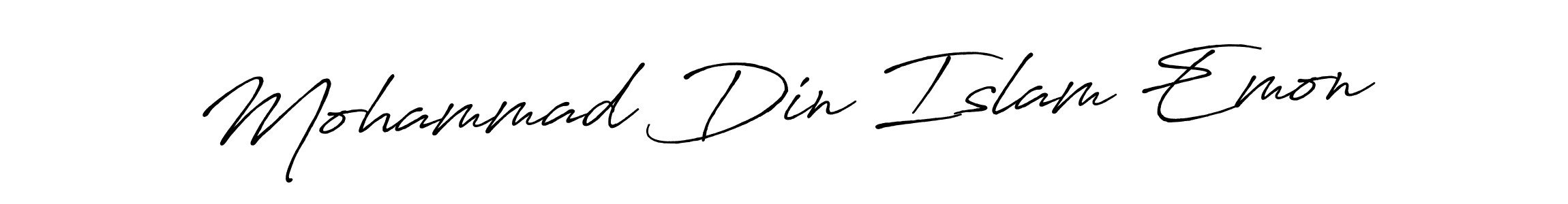 How to make Mohammad Din Islam Emon signature? Antro_Vectra_Bolder is a professional autograph style. Create handwritten signature for Mohammad Din Islam Emon name. Mohammad Din Islam Emon signature style 7 images and pictures png