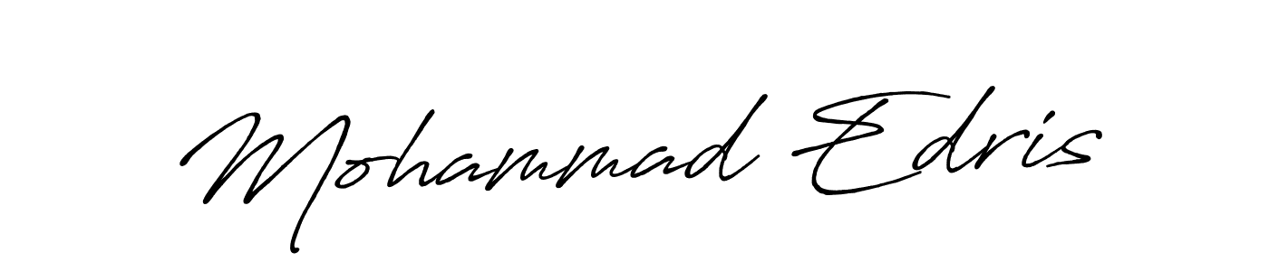 Use a signature maker to create a handwritten signature online. With this signature software, you can design (Antro_Vectra_Bolder) your own signature for name Mohammad Edris. Mohammad Edris signature style 7 images and pictures png