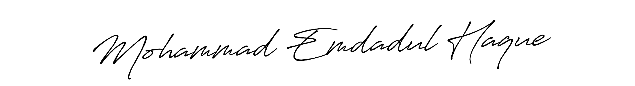 This is the best signature style for the Mohammad Emdadul Haque name. Also you like these signature font (Antro_Vectra_Bolder). Mix name signature. Mohammad Emdadul Haque signature style 7 images and pictures png