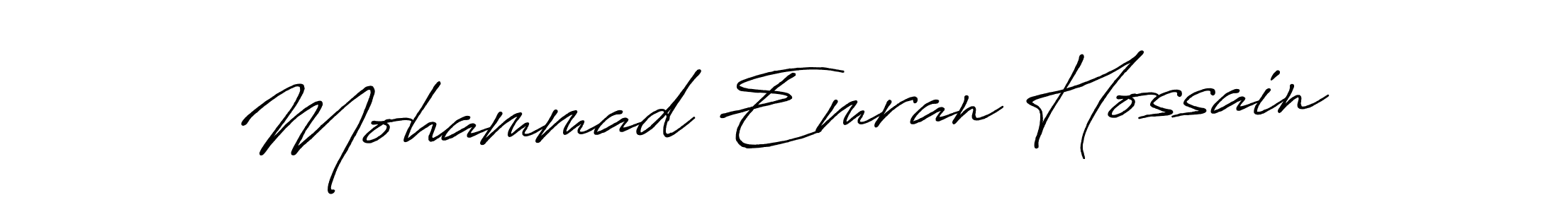 Create a beautiful signature design for name Mohammad Emran Hossain. With this signature (Antro_Vectra_Bolder) fonts, you can make a handwritten signature for free. Mohammad Emran Hossain signature style 7 images and pictures png