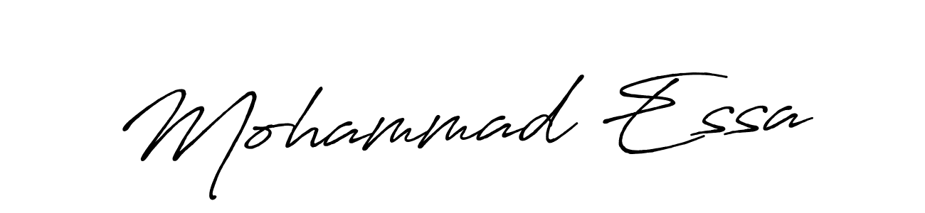 Create a beautiful signature design for name Mohammad Essa. With this signature (Antro_Vectra_Bolder) fonts, you can make a handwritten signature for free. Mohammad Essa signature style 7 images and pictures png