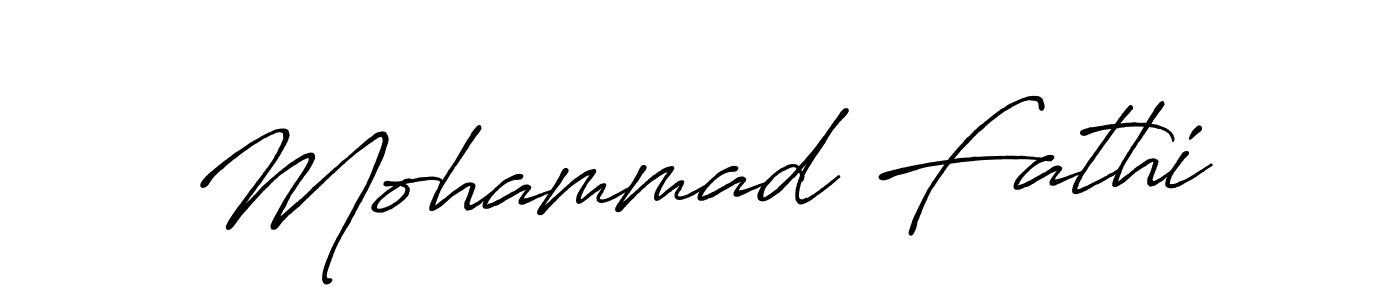 Create a beautiful signature design for name Mohammad Fathi. With this signature (Antro_Vectra_Bolder) fonts, you can make a handwritten signature for free. Mohammad Fathi signature style 7 images and pictures png